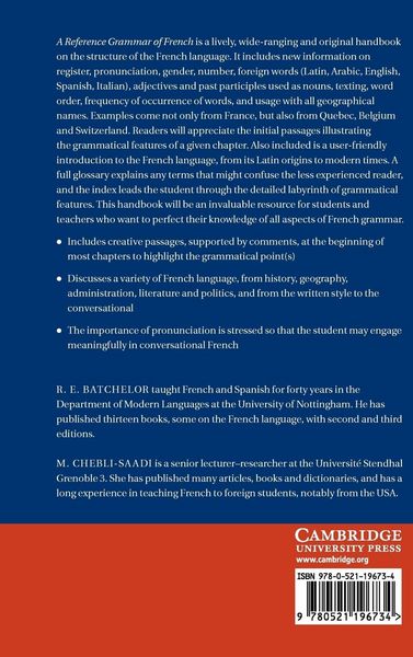 Produktbild: A Reference Grammar of French