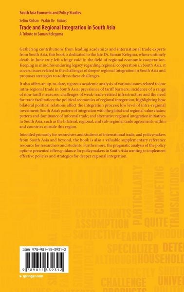 Produktbild: Trade and Regional Integration in South Asia