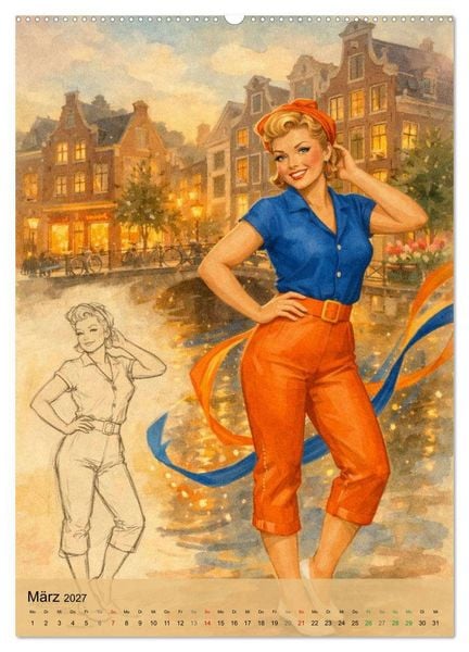 Produktbild: Rock'n'Roll Weltreise (Wandkalender 2027 DIN A2 hoch), CALVENDO Monatskalender