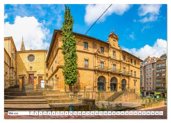 Produktbild: Oviedo - Asturische Eleganz in Stein (Wandkalender 2026 DIN A2 quer), CALVENDO Monatskalender