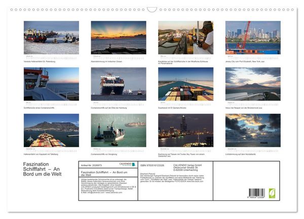 Produktbild: Faszination Schifffahrt &ndash; An Bord um die Welt (Wandkalender 2026 DIN A2 quer), CALVENDO Monatskalender