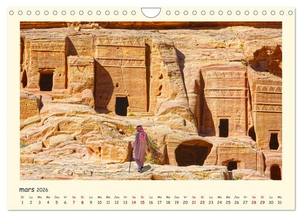 Produktbild: Jordanie - impressions de paysages et d'h&eacute;ritages (Calendrier mural 2026 DIN A4 vertical), CALVENDO calendrier mensuel