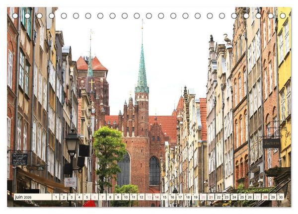 Produktbild: GDANSK - Ville portuaire de r&ecirc;ve en Pologne (Calendrier de bureau 2026 DIN A5 vertical), CALVENDO calendrier mensuel