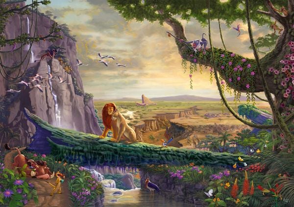 PU6000T. Thomas Kinkade Disney, The Lion King, Return to Pride Rock