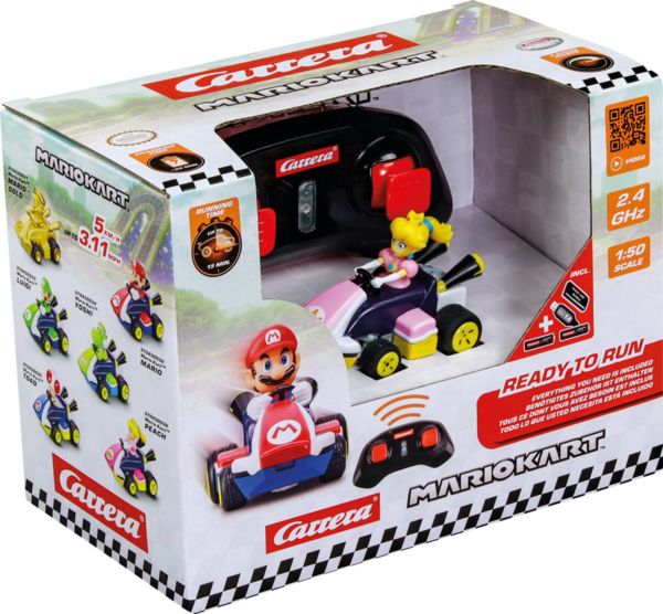 Produktbild: Carrera 370430036 CARRERA - 2.4GHz Mario Kart Mini RC - Peach Paperbox 1:50 RC Modellauto inkl. Akku und Ladekabel