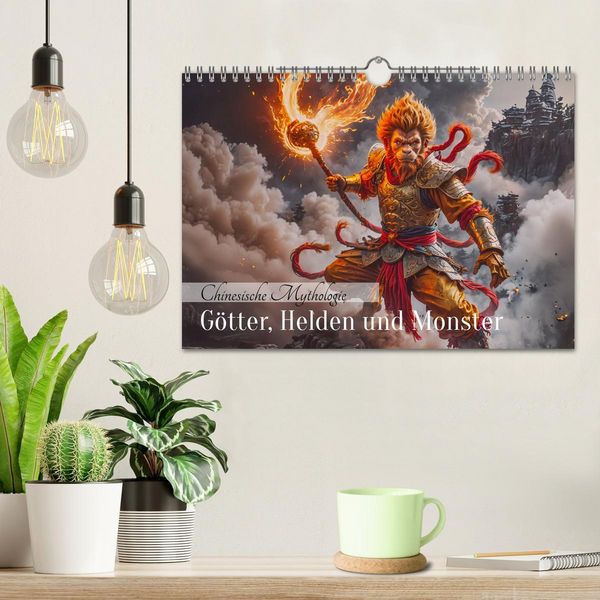 Produktbild: Chinesische Mythologie - G&ouml;tter, Helden und Monster (Wandkalender 2026 DIN A4 quer), CALVENDO Monatskalender