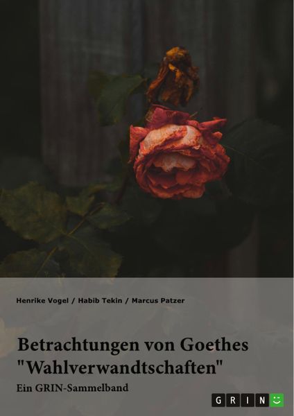 Produktbild: Betrachtungen von Goethes "Wahlverwandtschaften". Intertextualit&auml;t und Todesmotiv