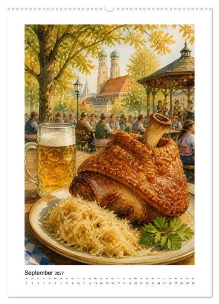 Produktbild: Europas Herzhafte Gen&uuml;sse - Gemalte Gaumenfreuden (Wandkalender 2027 DIN A2 hoch), CALVENDO Monatskalender
