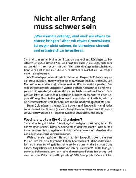 Produktbild: Geldanlage f&uuml;r Anf&auml;nger