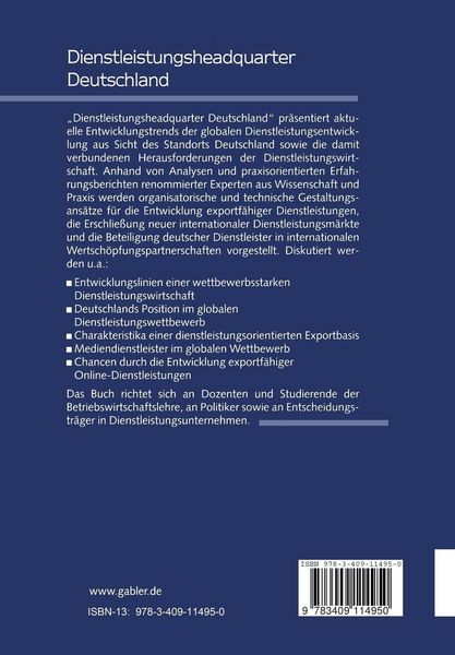 Produktbild: Dienstleistungsheadquarter Deutschland