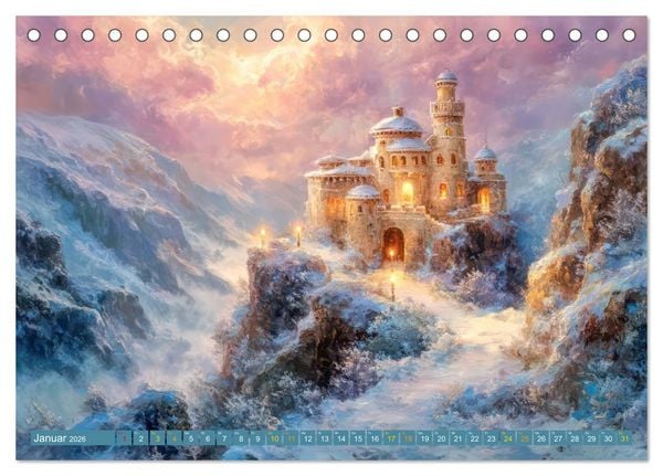 Produktbild: M&auml;rchenschl&ouml;sser - Imposante Fantasiepal&auml;ste (Tischkalender 2026 DIN A5 quer), CALVENDO Monatskalender