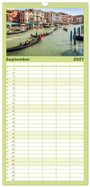 Produktbild: Familienplaner 2027 - Venedig mit 5 Spalten (Wandkalender, 21 x 45 cm) CALVENDO