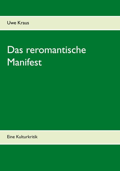 Produktbild: Das reromantische Manifest