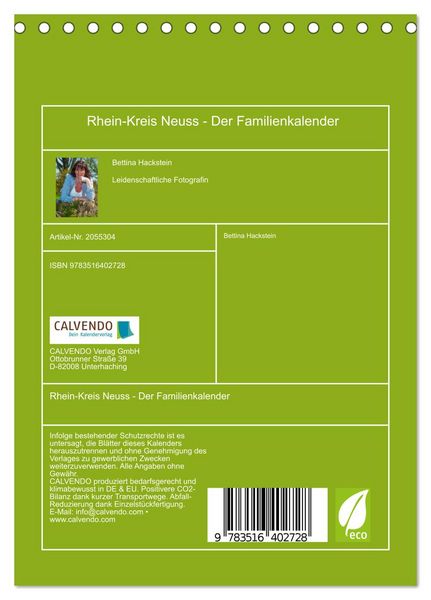 Produktbild: Rhein-Kreis Neuss - Der Familienkalender (Tischkalender 2026 DIN A5 hoch), CALVENDO Monatskalender