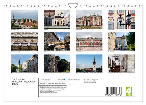 Produktbild: Die Perle am Finnischen Meerbusen Tallinn (Wandkalender 2026 DIN A4 quer), CALVENDO Monatskalender