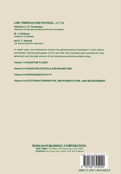 Produktbild: Low Temperature Physics-LT 13