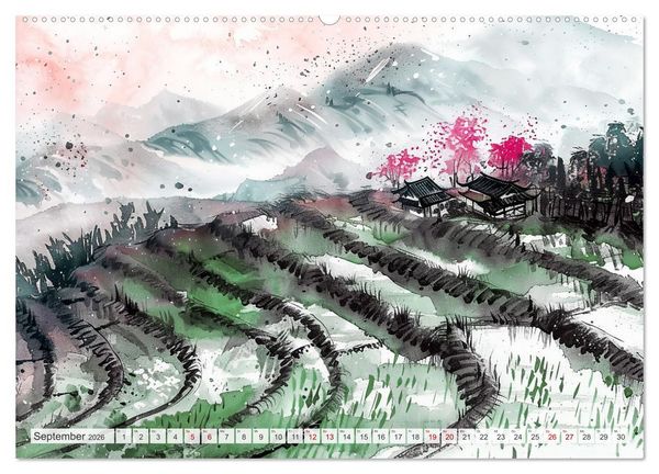 Produktbild: Die Essenz von China - Chinesische Landschaften und Symbole in Harmonie (Wandkalender 2026 DIN A2 quer), CALVENDO Monatskalender