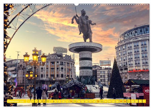 Produktbild: Skopje - Nordmazedoniens &uuml;berraschende Hauptstadt (hochwertiger Premium Wandkalender 2026 DIN A2 quer), Kunstdruck in Hochglanz