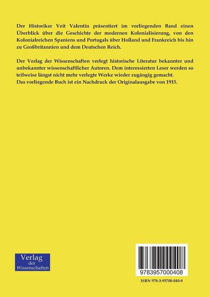 Produktbild: Kolonialgeschichte der Neuzeit