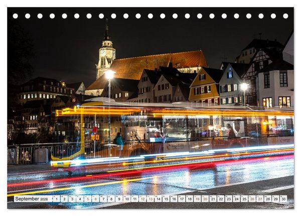 Produktbild: Nachts in T&uuml;bingen (Tischkalender 2026 DIN A5 quer), CALVENDO Monatskalender