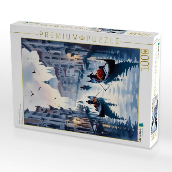 Produktbild: CALVENDO Puzzle Venedig - Stadt der Gondeln | 1000 Teile Lege-Gr&ouml;&szlig;e 64x48cm Foto-Puzzle f&uuml;r gl&uuml;ckliche Stunden