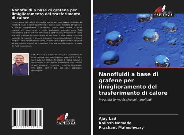 Produktbild: Nanofluidi a base di grafene per ilmiglioramento del trasferimento di calore