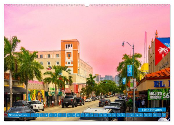 Produktbild: Colorful Miami (High Quality Premium Wall Calendar 2026 DIN A2 landscape),CALVENDO 12 Month Wall Calendar