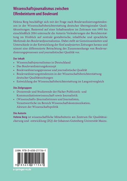 Produktbild: Wissenschaftsjournalismus zwischen Elfenbeinturm und Boulevard