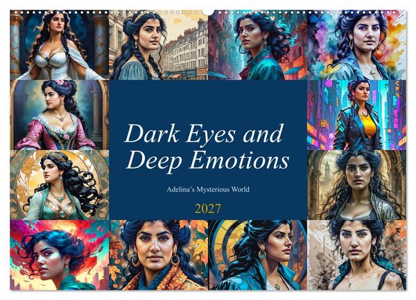 Produktbild: Dark Eyes and Deep Emotions, Adelina&rsquo;s Mysterious World (Wall Calendar 2027 DIN A2 landscape), CALVENDO 12 Month Wall Calendar
