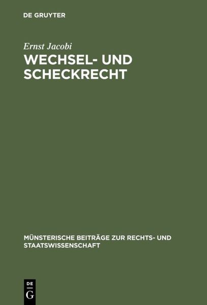 Produktbild: Wechsel- und Scheckrecht