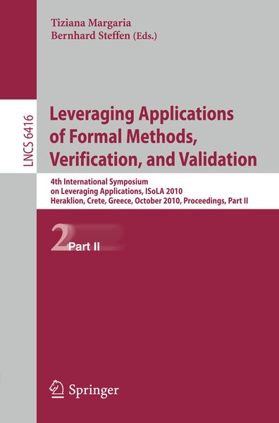 Produktbild: Leveraging Applications of Formal Methods, Verification, and Validation