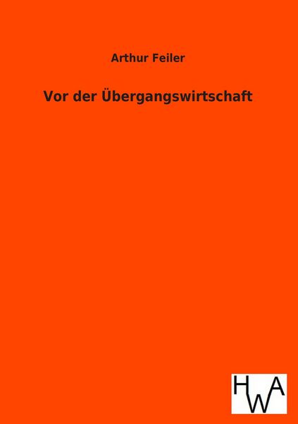 Produktbild: Vor der &Uuml;bergangswirtschaft