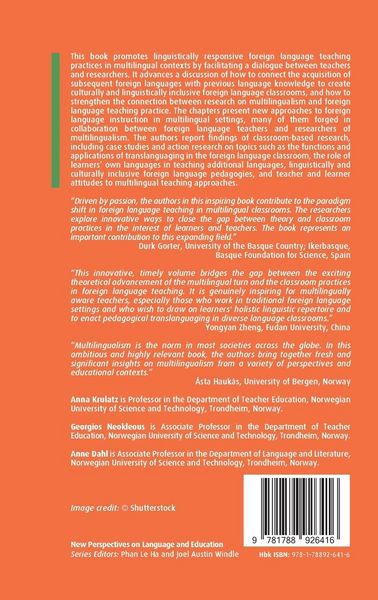 Produktbild: Theoretical and Applied Perspectives on Teaching Foreign Languages in Multilingual Settings