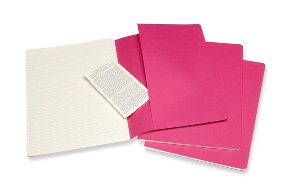 Produktbild: Moleskine Cahier XL, 3er Set, Liniert, Kinetisches Pink