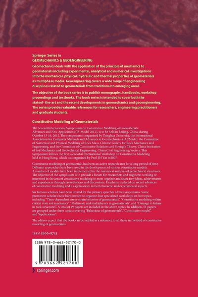 Produktbild: Constitutive Modeling of Geomaterials