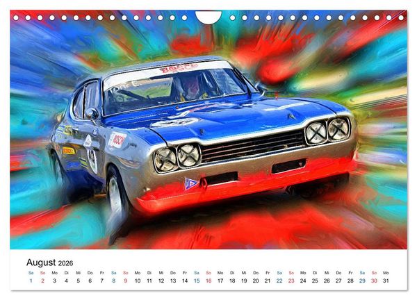 Produktbild: Tourenwagen von gestern (Wandkalender 2026 DIN A4 quer), CALVENDO Monatskalender