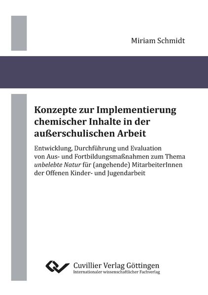 Produktbild: Konzepte zur Implementierung chemischer Inhalte in der au&szlig;erschulischen Arbeit