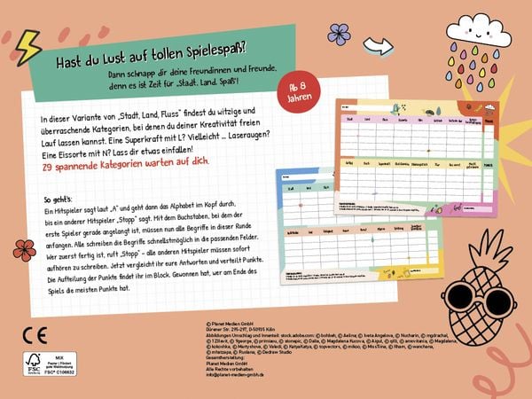 Produktbild: Stadt, Land, Spa&szlig; - Spieleblock