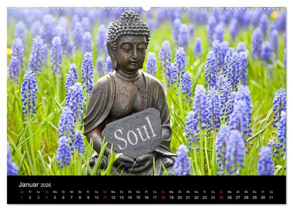 Produktbild: SPIRIT OF ZEN Meditation (hochwertiger Premium Wandkalender 2026 DIN A2 quer), Kunstdruck in Hochglanz