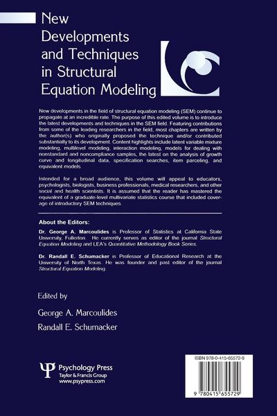Produktbild: New Developments and Techniques in Structural Equation Modeling