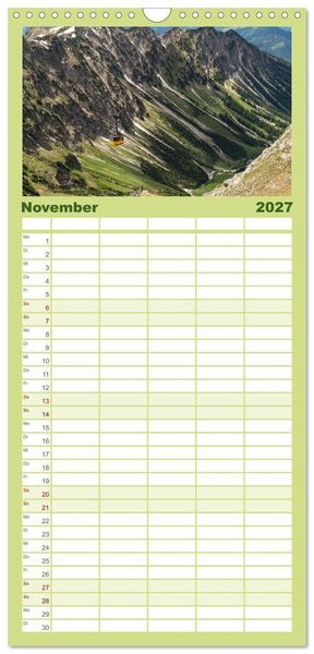 Produktbild: Familienplaner 2027 - Oberstdorf und Umgebung mit 5 Spalten (Wandkalender, 21 x 45 cm) CALVENDO