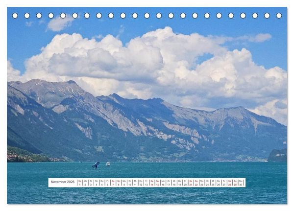 Produktbild: Berge und Seen der Schweiz - Mit dem Wohnmobil durch die Schweiz (Tischkalender 2026 DIN A5 quer), CALVENDO Monatskalender