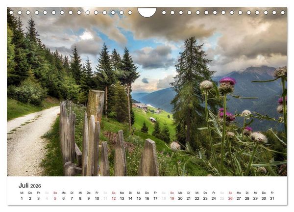 Produktbild: Bergbauernh&ouml;fe im Ultental (Wandkalender 2026 DIN A4 quer), CALVENDO Monatskalender