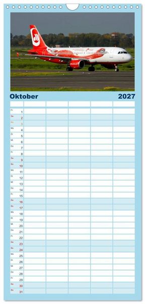 Produktbild: Familienplaner 2027 - In Memoriam Air Berlin mit 5 Spalten (Wandkalender, 21 x 45 cm) CALVENDO