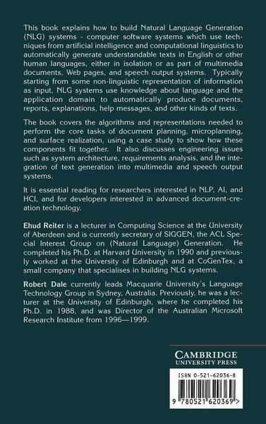 Produktbild: Building Natural Language Generation Systems