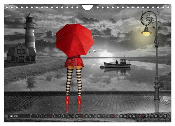 Produktbild: Rot wie die Liebe by Mausopardia (Wandkalender 2026 DIN A4 quer), CALVENDO Monatskalender