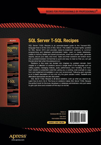 Produktbild: SQL Server T-SQL Recipes