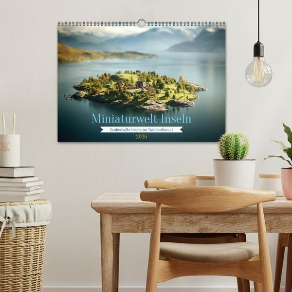 Produktbild: Miniaturwelt Inseln (Wandkalender 2026 DIN A3 quer), CALVENDO Monatskalender
