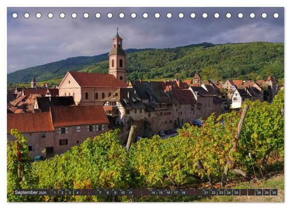 Produktbild: Elsass - Zwischen Rhein und Vogesen (Tischkalender 2026 DIN A5 quer), CALVENDO Monatskalender