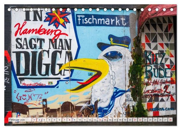 Produktbild: Buntes Hamburg (Tischkalender 2026 DIN A5 quer), CALVENDO Monatskalender